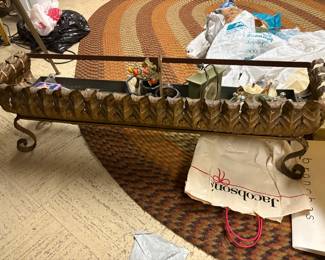 . . . vintage wrought-iron planter holder