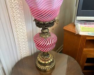 . . . love this art-glass and brass lamp