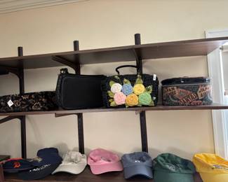 . . . more purses and caps
