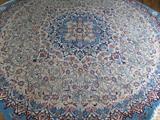 Mashad Square Perisan blue & tan rug @ $5,500