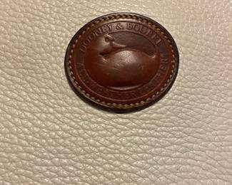 Dooney Bourke Cream Tan All Weather Leather Shoulder Bag