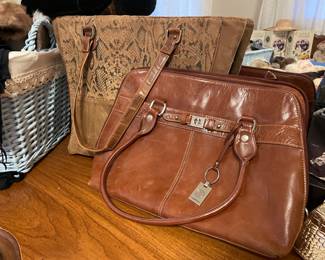 Giani Bernini Brown Leather Tote Bag