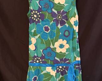 Circa 1960s Mod Floral Mini Dress