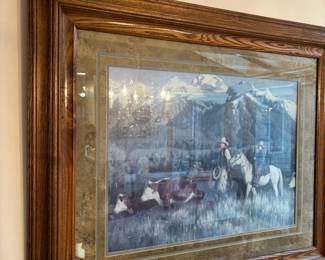 Framed & Matted Western Print