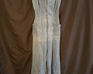 Wide Leg Denim Jumpsuit