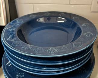 Target - Home Blue Embossed Dish Set