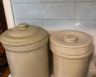 Stoneware Crock Canisters