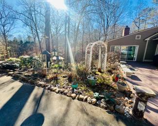 A portion of the backyard