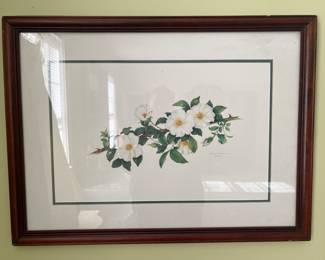 Numbered watercolor painting