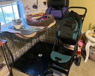 Dog carrier stroller, xxl crate, dog toys & more
