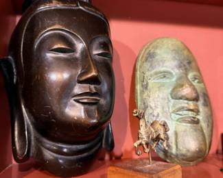 Bronze Tone Japanese Bosatsu Budda Mask