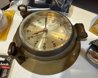 Ship's Time Brass Nautical Clock