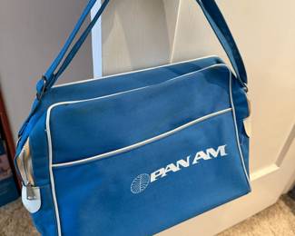 1970s Pan AM Blue Carry On Bag