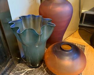 Art Glass Floor Vases