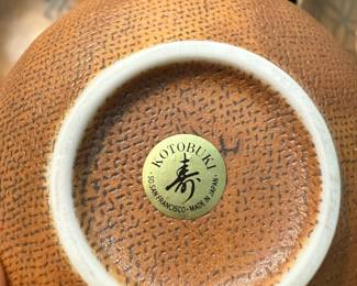 Kotobuki Japanese Pottery Bowl Set