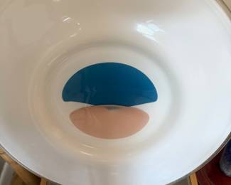 Large Blown Glass Art Glass Platter