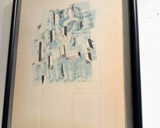 1966 Drawing/Mixed Media Abstract Figure Study by Neil Meitzler
