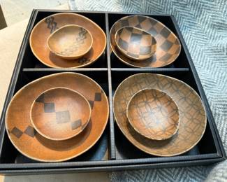 Kotobuki Japanese Pottery Bowl Set
