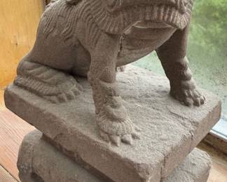 Cast Stone Foo Dog Statue