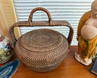 Woven Wicker Lunch Box