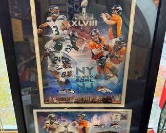 Framed Super Bowl XLVII Commemorative Photo Collage