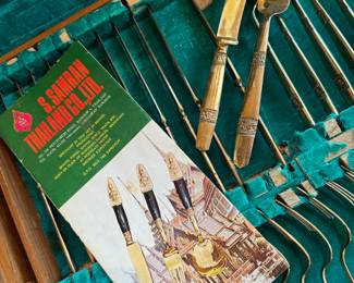 S.Samran Thailand Co. Bronze Flatware Set