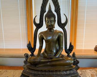 Bronze Tone Thai Phitsanulok Buddha Statue