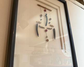 Framed Mixed-Media Art Featuring Natural Elements