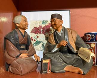 Japanese Hakata Urasaki Clay Dolls