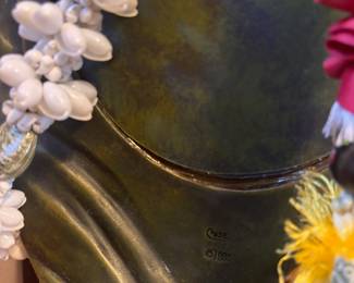 1995 Crosa Art Nouveau Style Mirror Sculpture Accent Lamp