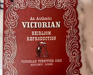 Authentic Victorian Heirloom Reproduction Mahogany Marble Top Harp Side Table 