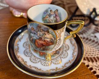 Mitterteich Bavaria Victorian Scene Tea Cup & Saucer
