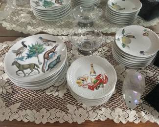 Set of 6 CH Field Haviland Limoges "Earthly Paradise" Desert Plates