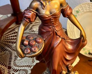 Austin Sculpture of Women with Dog by De Cesar