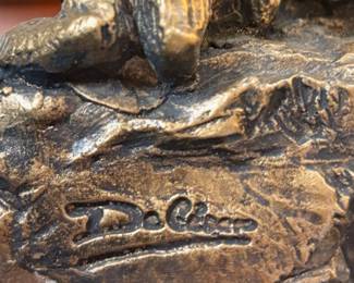 Austin Sculpture of Women with Dog by De Cesar