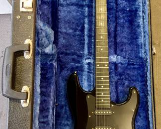 Polaris Black Electric Guitar