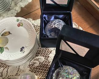 Glass Eye Studio Paperweights - Winter Wonderland, Ice Storm