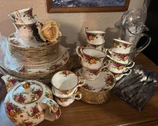 Royal Albert "Old Country Roses" Dinnerware & Tea Set