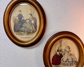 Framed Victorian Fashion Prints