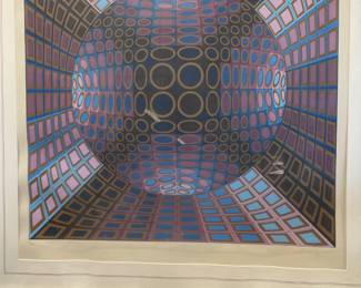 Signed Victor Vaserely litho