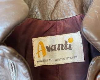 1980s Avanti Brown Leather Bomber Jacket

