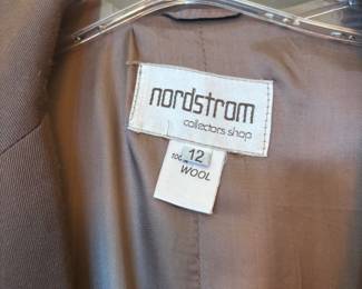 Nordstrom 100% Wool Brown Belted Trench Coat – Size 12