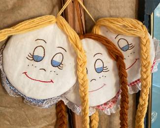 Fabric Doll Face Barrette Holders