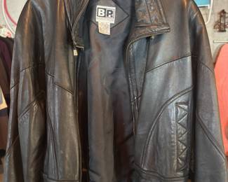 BP Nordstrom Black Leather Coat – Size Medium
