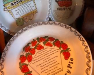Ceramic Recipe Pie Plates