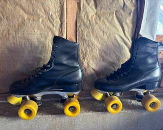 Black Leather Roller Skates