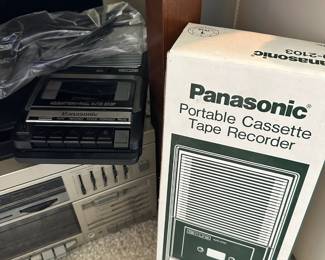 Panasonic RQ-2102 Slimline Portable Cassette Recorder/Player, Panasonic RQ-2103 Portable Cassette Tape Recorder