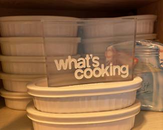 Corning Ware French White Lidded Casserole Dishes
