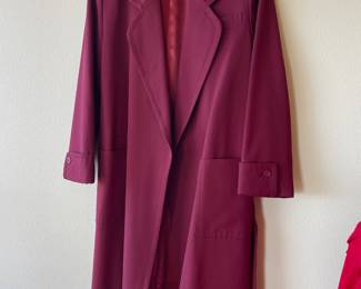 Nordstroms Collectors Shop Maroon Trench Coat