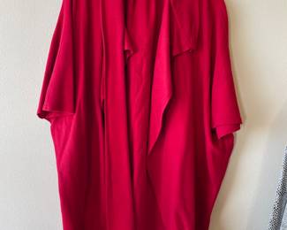 Nordstrom Gallery 100% Camel Hair Red Open From Cardigan Sweater